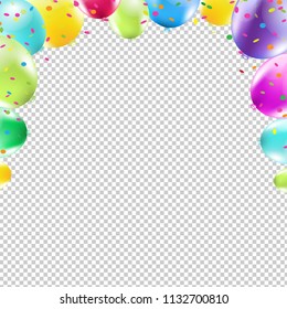 Color Congrats Card With Gradient Mesh, Vector Illustration