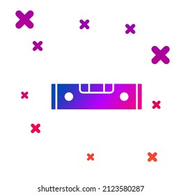 Color Construction bubble level icon isolated on white background. Waterpas, measuring instrument, measuring equipment. Gradient random dynamic shapes. Vector