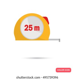 Color construction measuring tape flat icon. Stock Vector icon. Illustration for web and mobile design