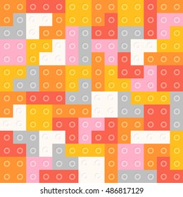 Color constructor blocks seamless pattern
