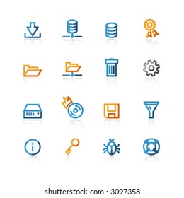 color contour file server icons