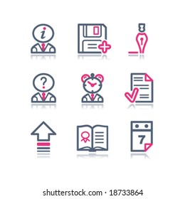 Color contour web icons, set 2