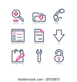 Color contour web icons, set 8