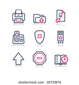 Color contour web icons, set 4