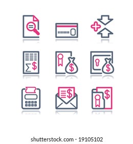 Color contour web icons, set 14