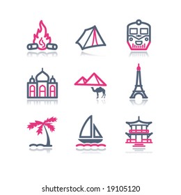 Color contour web icons, set 22
