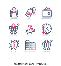 Color contour web icons, set 26
