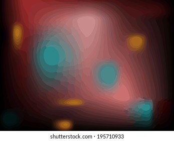 Color contoured surface with circular colored blot