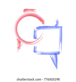 Color conversation bubble icon.
