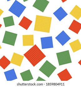 Color Cookie icon isolated seamless pattern on white background. Pastry sing. Biscuit symbol. Vector.