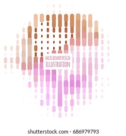 Color coral halftone spotted flash design element. Vector illustration.