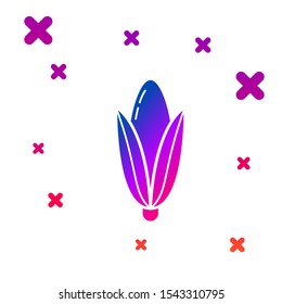 Color Corn icon isolated on white background. Gradient random dynamic shapes. Vector Illustration