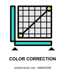 Color Correction Colour Line Icon