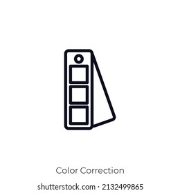 Color Correction icon. Outline style icon design isolated on white background