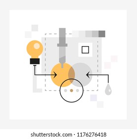 Color correction, vector illustration.