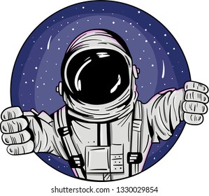 Color cosmonaut from the galaxy