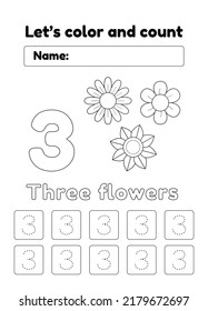 Color and Count Series Writing Exercise Number 03