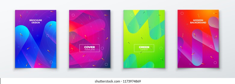 Color cover background design. Fluid gradient shapes composition. Futuristic design posters. Eps10 vector.
