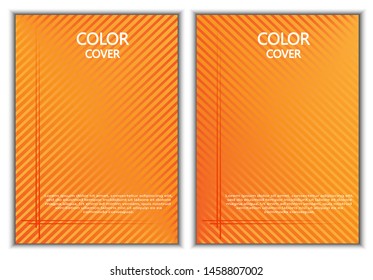 Color cover with diagonal lines in shades of orange gradient.