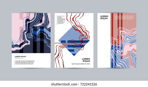 Color covers set. Marble wall texture and background.Trendy design. Eps10 vector.