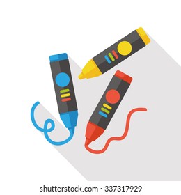 color crayon flat icon