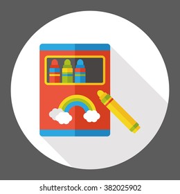color crayon flat icon