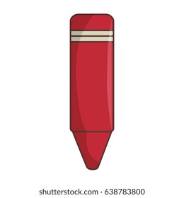 color crayon isolated icon