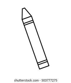 color crayon isolated icon vector illustration design