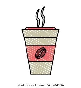 color crayon stripe cartoon container disposable for hot drinks with steam