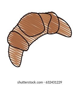 color crayon stripe cartoon croissant bread food