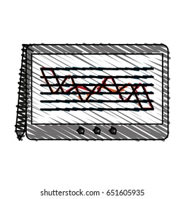 color crayon stripe cartoon digitizing tablet with pencil
