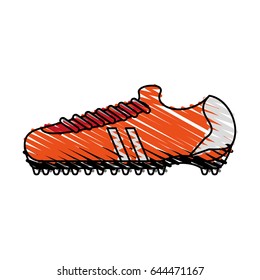 color crayon stripe cartoon orange soccer shoes sport equipment