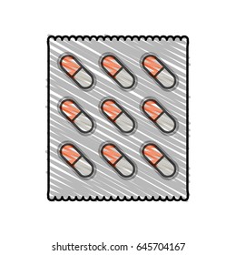 color crayon stripe cartoon pack for capsule pills