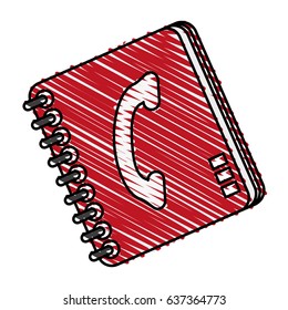 color crayon stripe cartoon phone book with spirals