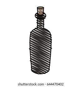 color crayon stripe cartoon spa bottle with cork