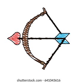 color crayon stripe image bow cupid with arrow with heart