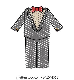 color crayon stripe image wedding suit male with bowtie