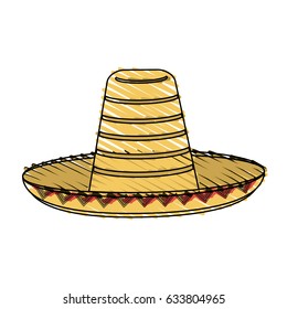 color crayon stripe mexican hat accesory costume