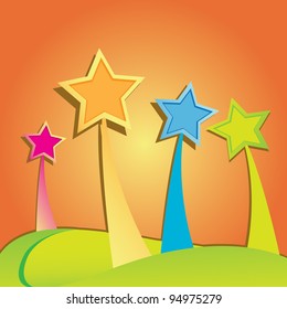 color creative background with stars. vector illustration.
