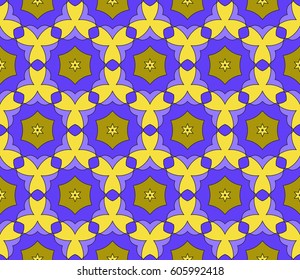 color creative floral geometric pattern. seamless vector illustration.