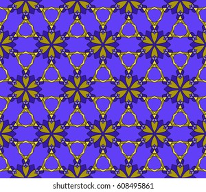 color creative floral geometric pattern. seamless vector illustration.