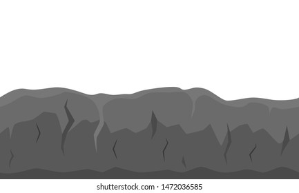 Color Cross Section of Ground Stone. Vector illustration of Slice
