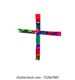 Color Cross. Vector