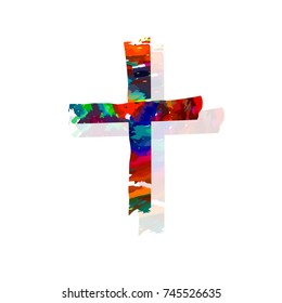 Color Cross. Vector