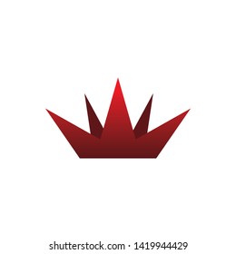 color crown triangle logo design