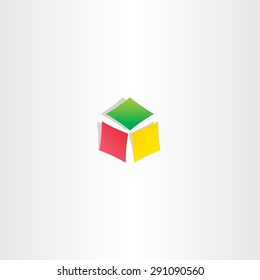 color cube box icon logotype design element