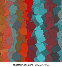 Color cube Geometric background. Template for presentation, advertising, banner.