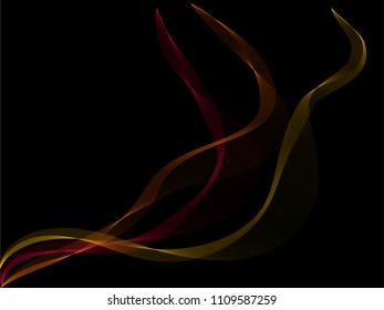 The color of the Curve line is a design element. Vector illustration