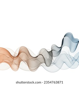 Color curve lines. abstract vector wave.