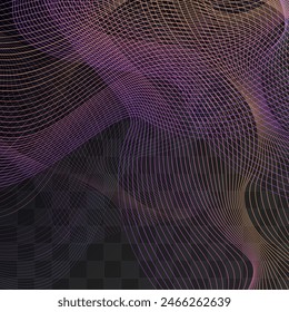 Color Curve Movement Vector Transparent Background. Neon Wave Music Pattern. Waveform Abstract Brochure. Digital Wavy Smoke Backdrop. - Powered by Shutterstock - Get 15% off with code: PIKWIZARD15